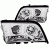 Mercedes-Benz C Class Anzo Projector Headlights with Chrome Housing - Clear Lens - 121158