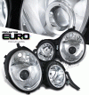 Mercedes-Benz E Class Option Racing Projector Headlights - Chrome - 11-32226