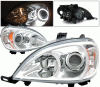 Mercedes-Benz ML 4 Car Option Halo Projector Headlights - Chrome - LP-MBW16302CC-KS