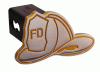 Universal Defenderworx Firemans Hat Cutout Billet Hitch Cover - Yellow - 25096