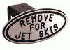 Universal Defenderworx Remove for Jet Skis Script Oval Billet Hitch Cover - Black - 25223