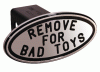 Universal Defenderworx Remove for Bad Toys Script Oval Billet Hitch Cover - Black - 25243