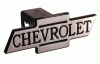 Universal Defenderworx Inscribed Chevrolet Script Cutout Bowtie Billet Hitch Cover - Black - 30023
