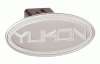 Universal Defenderworx Yukon Script Oval Billet Hitch Cover - Polished - 33004
