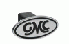 Universal Defenderworx Inscribed GMC Script Classic Oval Billet Hitch Cover - Black - 40003