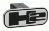 Universal Defenderworx H2 Script Rectangle Billet Hitch Cover - Black - 59033
