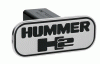 Universal Defenderworx Hummer H2 Overlapped Script Rectangle Billet Hitch Cover - Black - 59053
