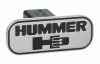 Universal Defenderworx Hummer H3 Overlapped Script Rectangle Billet Hitch Cover - Black - 59063