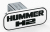 Universal Defenderworx Hummer H2 Script Rectangle Billet Hitch Cover - Black - 59103