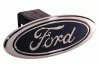 Universal Defenderworx Ford Script Premium Design Oval Billet Hitch Cover - Blue - 60011