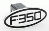 Universal Defenderworx F350 Script Oval Billet Hitch Cover - Black - 60353