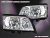 Chrome Crystal Headlights W202