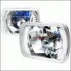 Spec-D Seal Beam - 7x6 - Crystal with LED - LH-7X6LEDWH