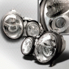 Mercedes-Benz E Class Spec-D Halo Projector Headlights - Chrome - LHP-BW21000-KS