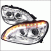 Mercedes-Benz S Class Spec-D Projector Headlight - Chrome - LHP-BW22000-TM