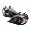 Mercedes-Benz ML Spyder Amber Projector Headlights - Black - PRO-CL-MBW16398-AM-BK