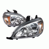 Mercedes-Benz ML Spyder Amber Projector Headlights - Chrome - PRO-CL-MBW16398-AM-C