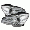 Mercedes-Benz C Class Spyder Projector Headlights - Halogen Model Only - Daytime Running Light - Chrome - High H1 - Low H7 - PRO-YD-MBW20412-DRL-C