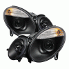 Mercedes-Benz E Class Spyder Projector Headlights - Xenon HID Model Only - Black - High H7 - Low D2R - PRO-YD-MBW21103-HID-BK