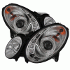 Mercedes-Benz E Class Spyder Projector Headlights - Xenon HID Model Only - Daytime Running Light - Chrome - High H7 - Low D2R - PRO-YD-MBW21103-HID-DRL-C
