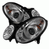 Mercedes-Benz E Class Spyder Projector Headlights - Halogen Model Only - Daytime Running Light - Chrome - High H7 - Low H7 - PRO-YD-MBW21107-DRL-C