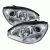 Mercedes-Benz S Class Spyder Projector Headlights - Halogen Model Only - Chrome - High H1 - Low H7 - PRO-YD-MBW220-C
