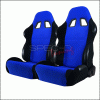 Universal Spec-D Bride Style Seats - Blue & Black - Pair - RS-507-2
