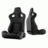 Universal Xtune SCS Style Racing Seat- Double Slider - Black & Black - Driver Side - RST-SCS-01-BK-DR