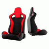 Universal Xtune SCS Style Racing Seat Suede - Double Slider - Red & Black - Driver Side - RST-SCS-01-RDX-DR