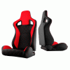 Universal Xtune SCS Style Racing Seat Suede - Double Slider - Red & Black - Passenger Side - RST-SCS-01-RDX-PA