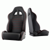 Universal Xtune SP2 Style Racing Seat Carbon- Double Slider - Black & Black - Passenger Side - RST-SP2-02-BK-PA