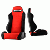 Universal Xtune Thunder Style Racing Seat- Double Slider - Red & Black - Driver Side - RST-TH-01-RD-DR