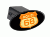 Universal Route 66 Oval Hitch Cover - Black - 20