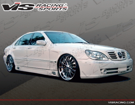 Mercedes  Mercedes-Benz S Class VIS Racing Laser F1 Side Skirts - Long Wheelbase - 03MEW2204LLSF1-004