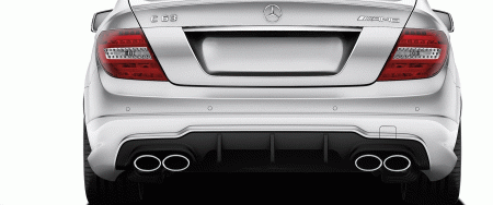Mercedes  Mercedes-Benz C Class Vaero C63 V2 Look Rear Bumper Cover - 2 Piece - 112045
