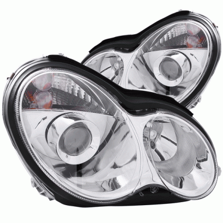 Mercedes  Mercedes-Benz C Class Anzo Projector Headlights with Chrome Housing - 121080