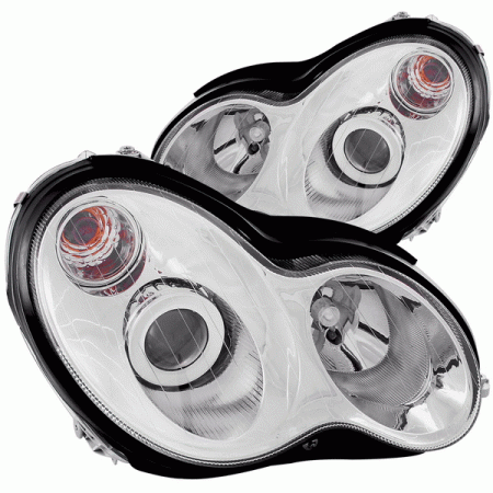Mercedes  Mercedes-Benz C Class Anzo Projector Headlights with Chrome Housing - 121239