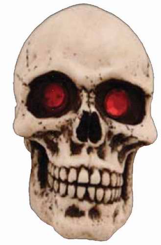 Mercedes  Gennie Shifter Resin Skull with Red Eyes Shift Knob - KNOBSK1003