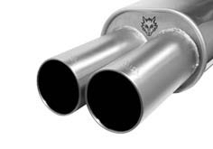 Mercedes  Universal Remus Rear Silencer with Dual Stainless Steel Exhaust Tips - Round - 003092 0596P