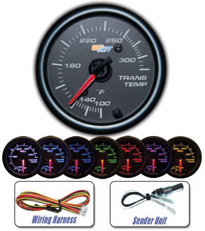 Mercedes  Universal Glow Shift 7 Color Transmisson Temperature Gauge - Black - GS-C712