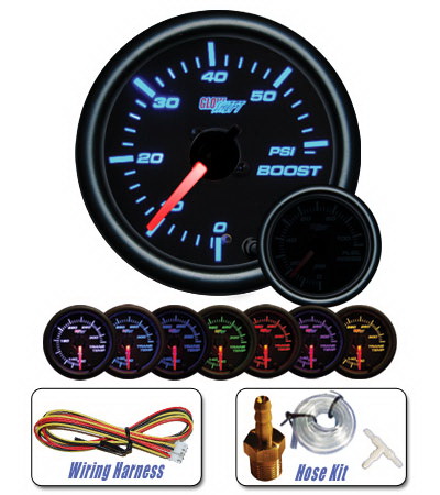 Mercedes  Universal Glow Shift Tinted 7 Color Boost Gauge - 60 PSI - GS-T701 60