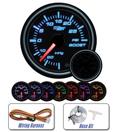 Mercedes  Universal Glow Shift Tinted 7 Color Boost Vacuum Gauge - GS-T701