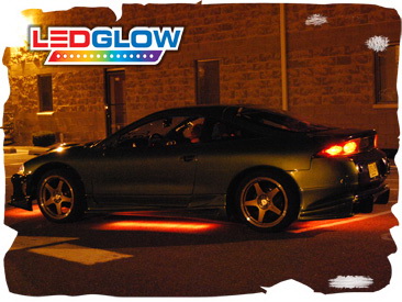 Mercedes  Universal LED Glow Orange LED Underbody Light Kit with Wireless Remote - LU-S05