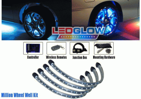Mercedes  Universal LED Glow Million Wheel Well Light Kit - LU-W01