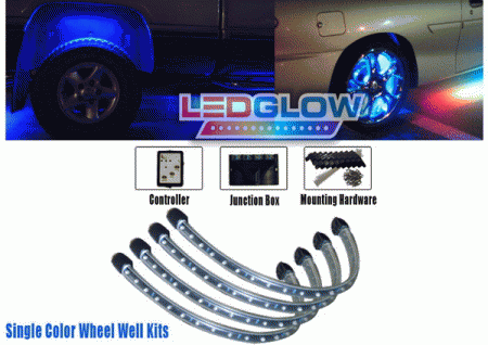 Mercedes  Universal LED Glow White Wheel Well Light Kit - LU-W07