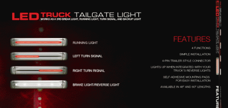 Mercedes  Universal EFX LED Truck Tailgate Light - 48 Inch