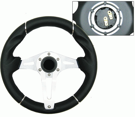 Mercedes  Universal 4 Car Option Steering Wheel - Technic 3 Black - 320mm - SW-94168-BK