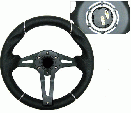 Mercedes  Universal 4 Car Option Steering Wheel - Technic 3 Black - 320mm - SW-94168-BK2