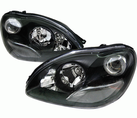 Mercedes  Mercedes-Benz S Class 4 Car Option Halo Projector Headlights - Black - LP-MBW220BC-9