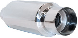 Mercedes  Universal Ractive Round Seamless Muffler with Straight Cut Tip